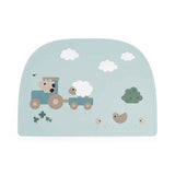 Done by Deer® Silikonski podmetač Tiny Farm Blue
