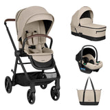 KikkaBoo® Poussette bébé avec nacelle 3en1 Mia Beige 2026