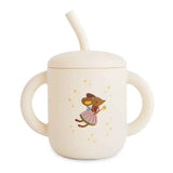 Mushie® Silikonski kozarček s slamico Fairy Mice