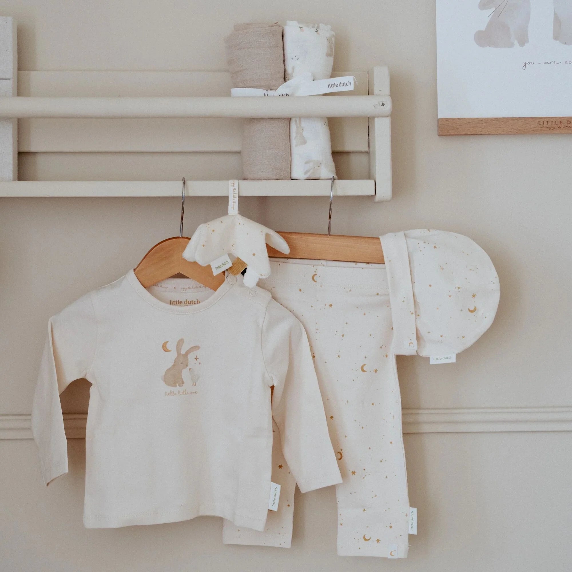 Little Dutch® Darilni paket Komplet oblačil Beige Little Dutch