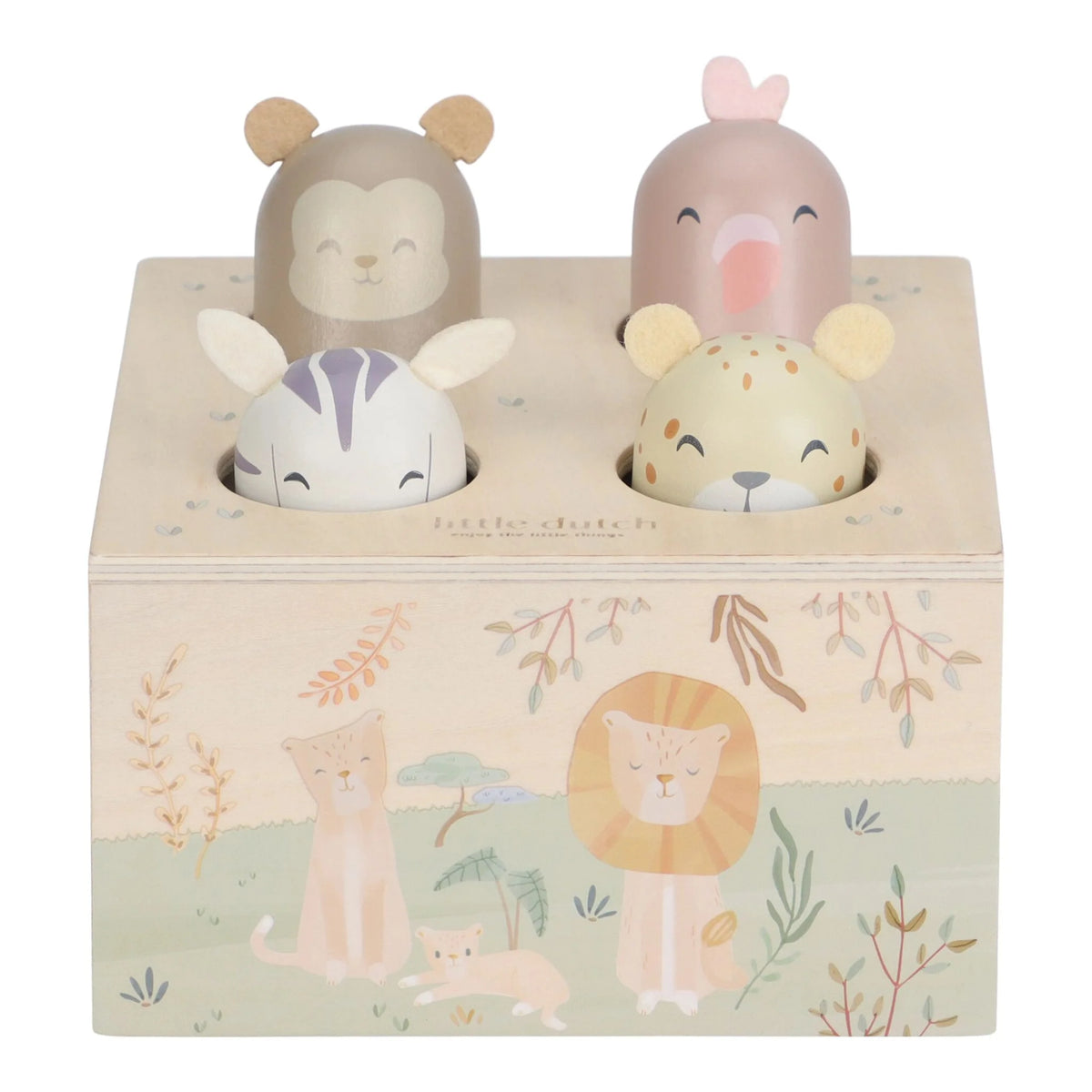 Little Dutch® "Pop up" wooden toy Safari Friends – slika 3