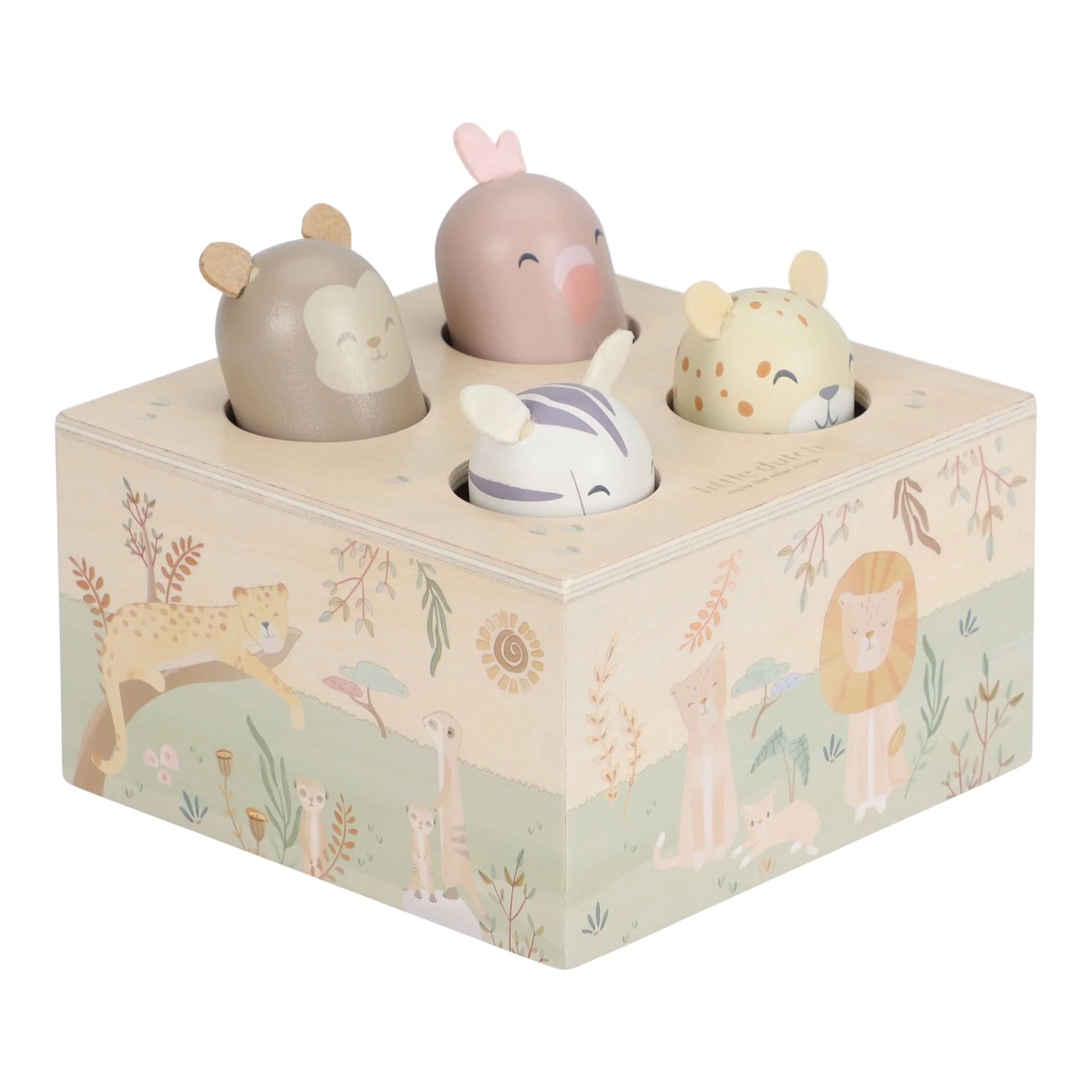 Little Dutch® "Pop up" wooden toy Safari Friends – slika 5