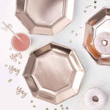 Ginger Ray® Piatti di carta Rose Gold 8 pz.