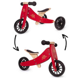 Kinderfeets® Draisienne-Tricycle en bois Tiny Tot Vélo 2en1 Cherry Red