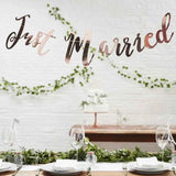 Ginger Ray® Backdrop - Just Married - Rose Gold