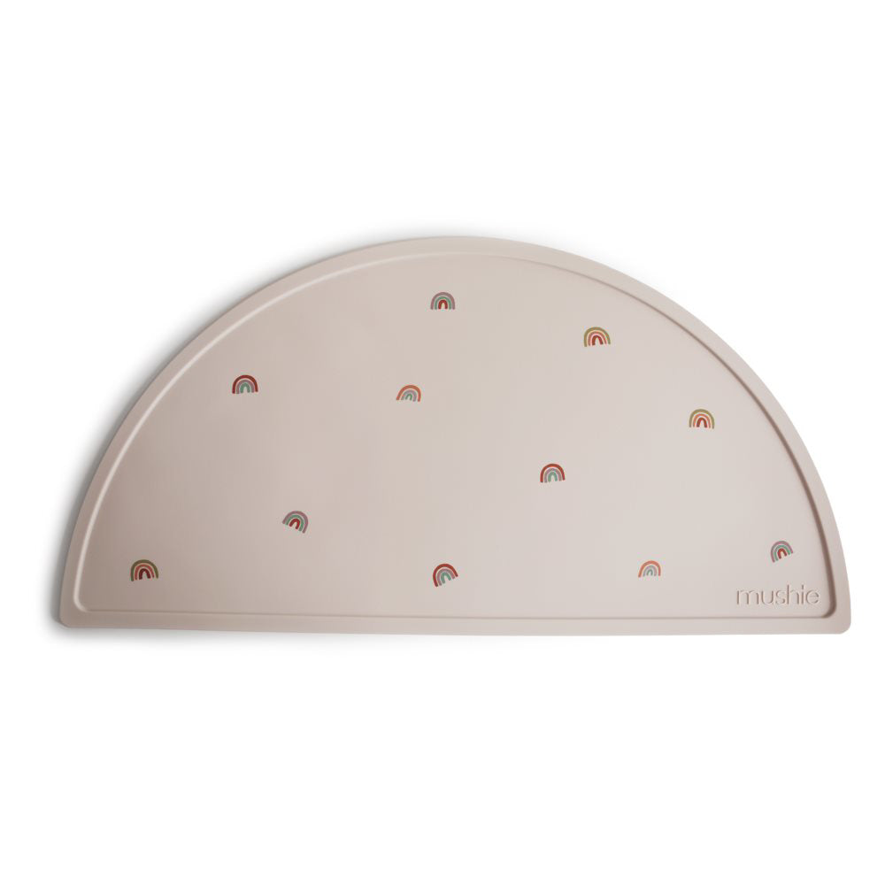 Mushie® Silikonska podloga za hranjenje Rainbow Mushie