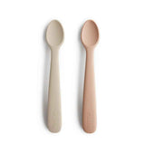 Mushie® Set dvi silikonske žlice Blush/Shifting Sand