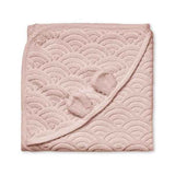 CamCam® Asciugamano con cappuccio e orecchie GOTS Dusty Rose 80x80