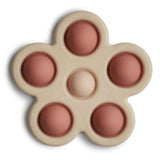Mushie® Gioco fiore POP-IT Flower Rose/Blush/Shifting Sand