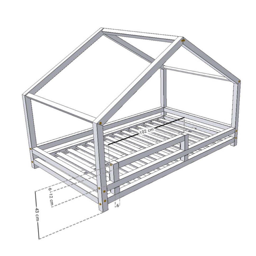 Benlemi® Ograja za posteljo SAFETY Natural Benlemi