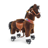 PonyCycle® Pony na kotačima  - Chocolate Brown with White Hoof (3-4G)