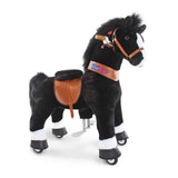 PonyCycle® Cavallo con ruote - Black with White Hoof (4-7A)