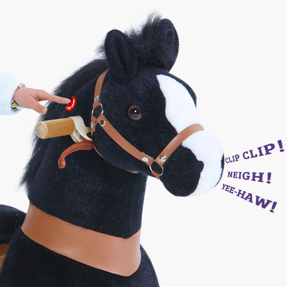 PonyCycle® Konjiček na kolesih - Black with White Hoof (7+L) PonyCycle