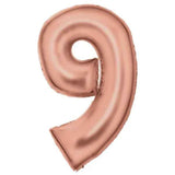 Amscan® Balon broj 9 (86 cm) Silk Lustre Rose Gold