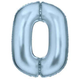 Amscan® Ballon Numéro 0 (86 cm) Soie Lustre Pastel Blue