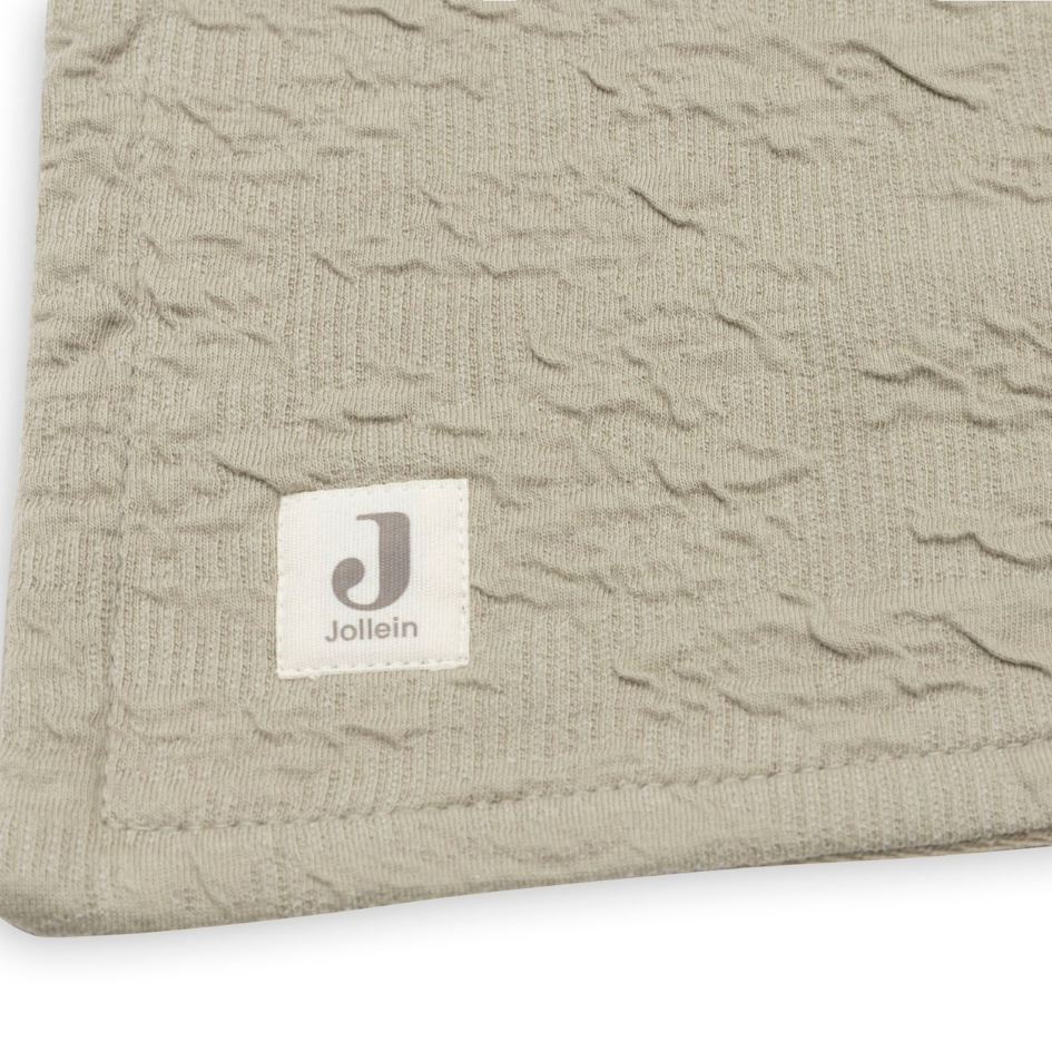 Jollein® Bombažna odejica Soft Waves Olive Green 75x100 Jollein