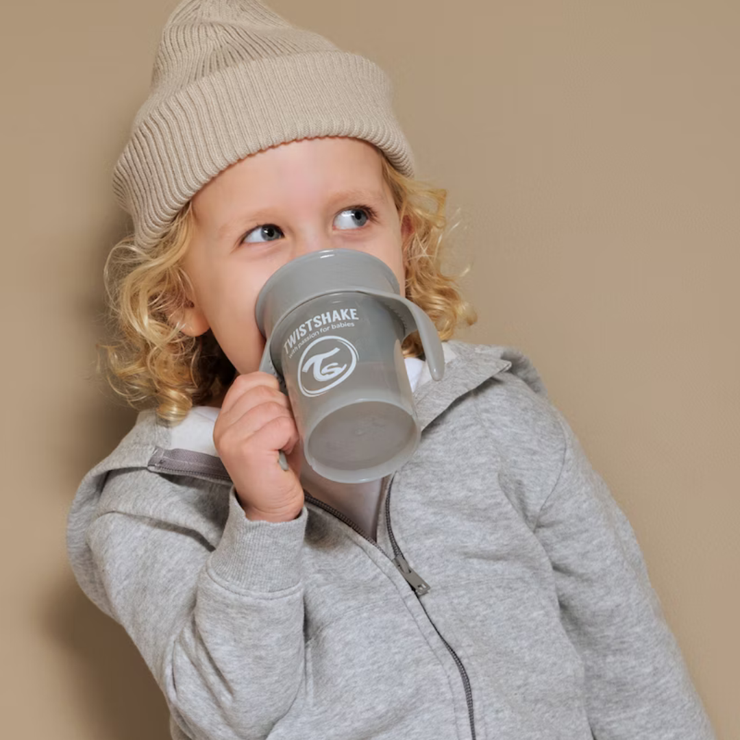 Twistshake® 360 Lonček za učenje pitja 230ml Grey Twistshake