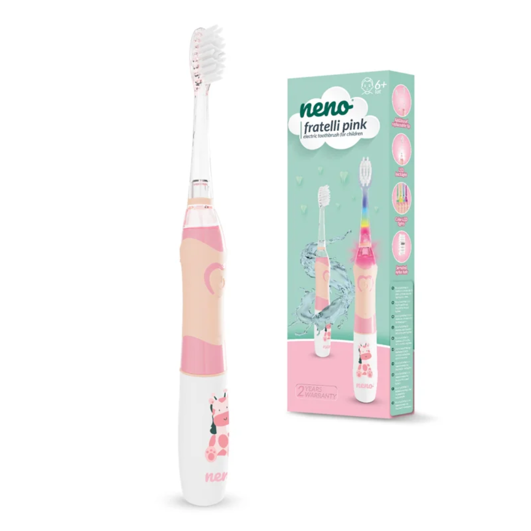 Neno® Elektronska otroška zobna ščetka Fratelli Pink Neno