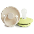 Frigg® Suzetă din silicon Rope Cream/Green Tea