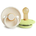 Frigg® Suzetă din cauciuc Rope Cream/Green Tea