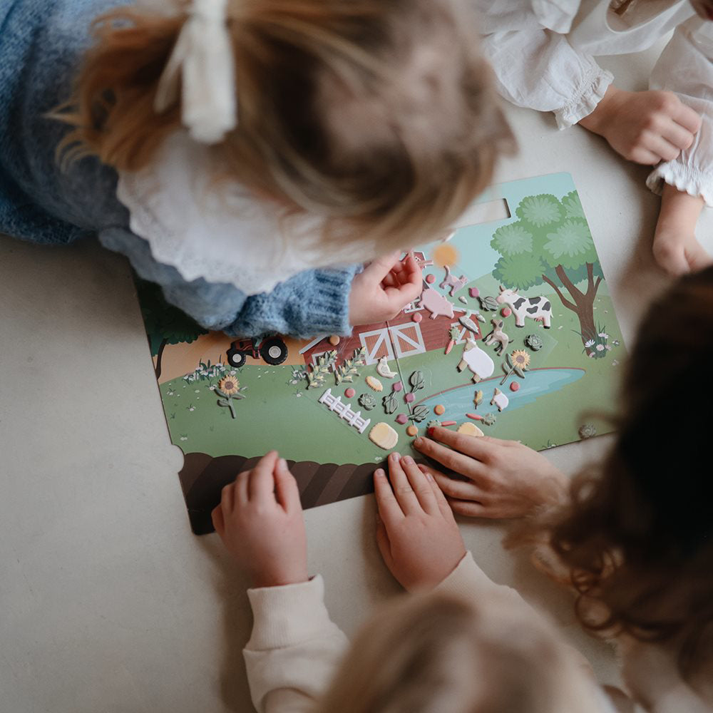 Mushie® Nalepke za večkratno uporabo Farm Mushie