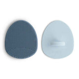 Mushie® Silikonska krtača za odstranjevanje lusk 2 kosa Tradewinds/Periwinkle