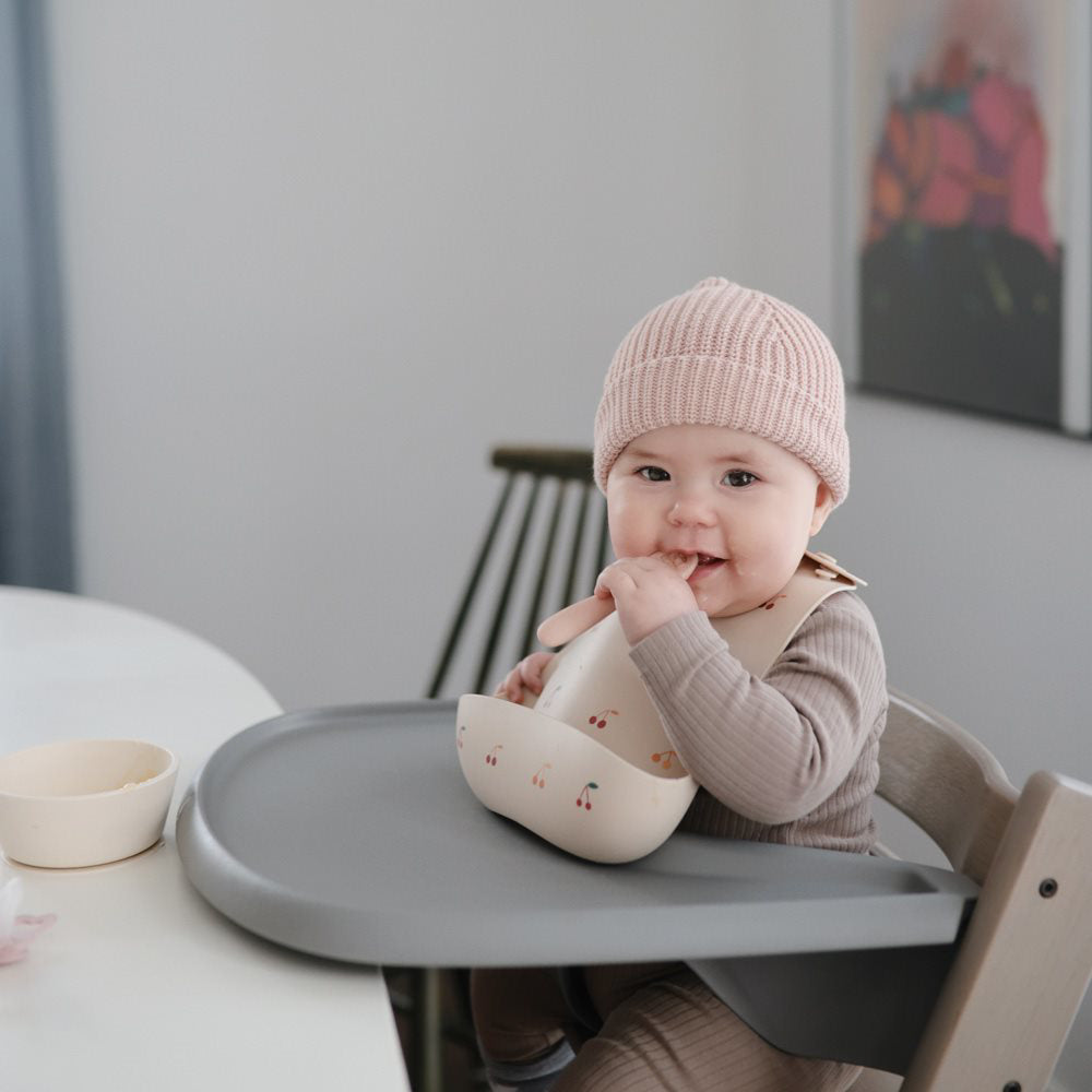 Mushie® Silikonske žličke za hranjenje Cambridge Blue/Shifting Sand Mushie