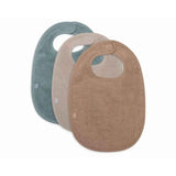 Jollein® Ensemble de 3 bavoirs en coton Sea Green/Nougat/Biscuit
