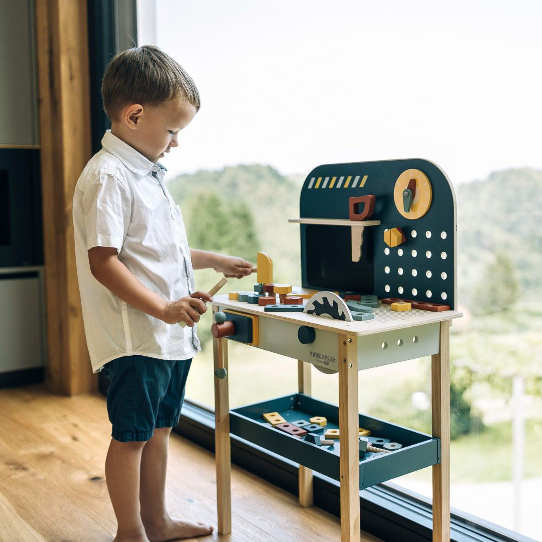 Free2Play® Moja prva lesena delavnica z dodatki Free2Play