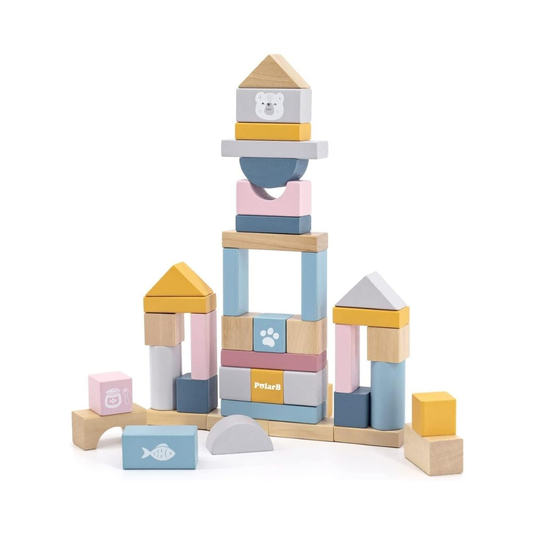 PolarB® Lesene kocke v vedru 60 kos PolarB