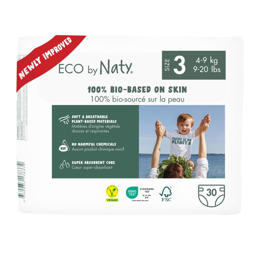 Eco by Naty® Ekološke plenice 3 (4-9 kg) 30 kosov Eco by Naty