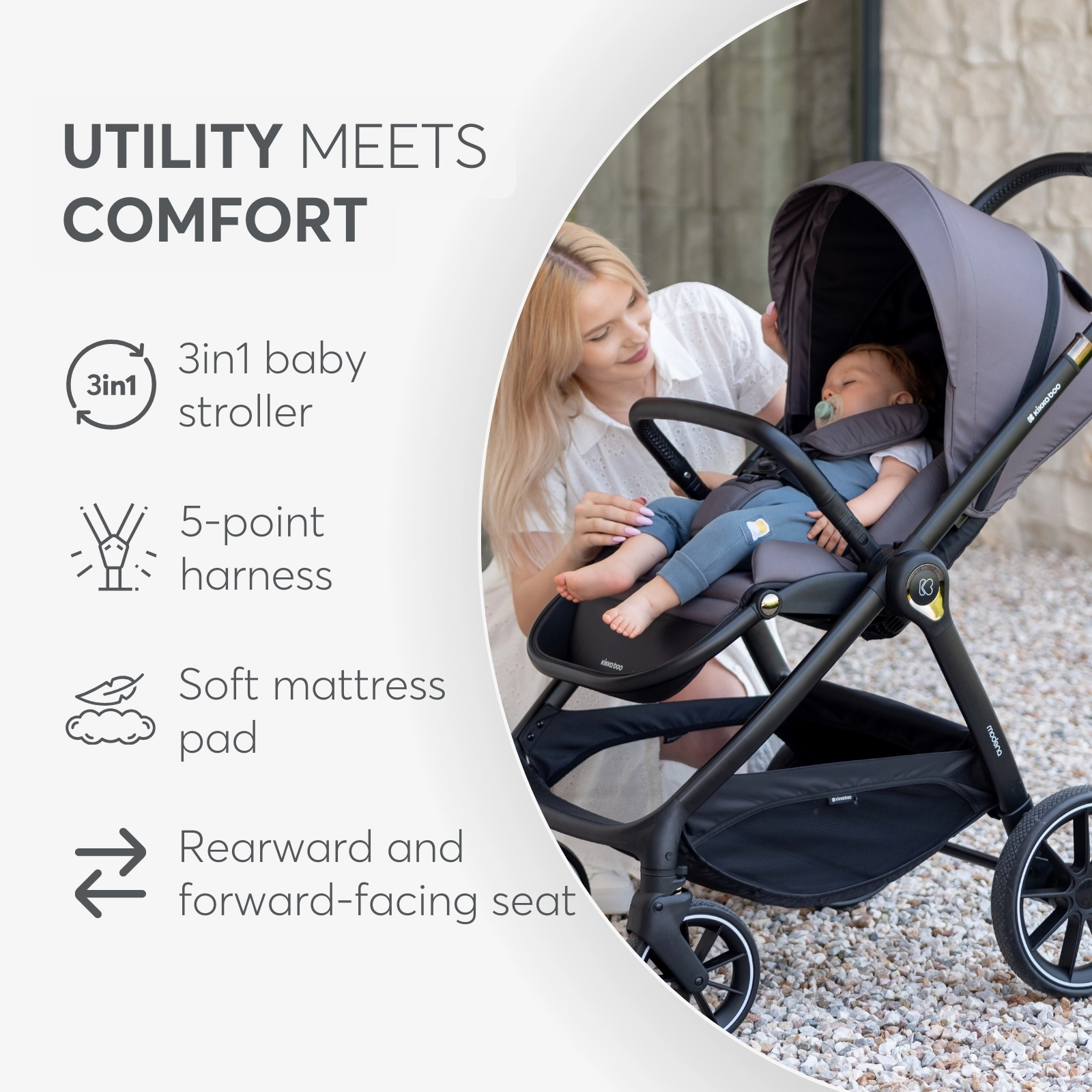 Gcarebb Passeggino 3 in 1, Passeggini Cittadini Con Seggiolino Auto, Passeggino Canna Portatile Pieghevole In Un Click, Passeggini Combinato Paesaggio Alto Telaio in Alluminio Gcarebb Passeggino 3 in 1, Passeggini Cittadini Con Seggiolino Auto, Passeggino Canna Portatile Pieghevole In Un Click, Passeggini Combinato Paesaggio Alto Telaio in Alluminio