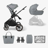 KikkaBoo® Poussette avec nacelle 2in1 Thea Grey
