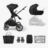 KikkaBoo® Poussette avec nacelle 2in1 Thea Black