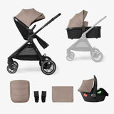 KikkaBoo® Dječji kolica s košarom 3u1 Ava Army Beige