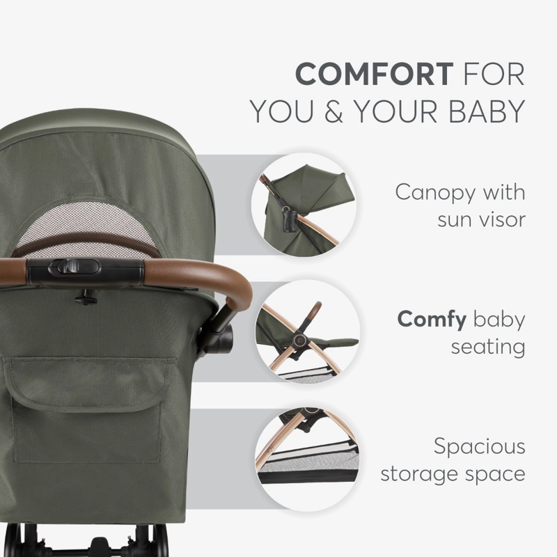 KikkaBoo® Otroški voziček Joy Army Green KikkaBoo