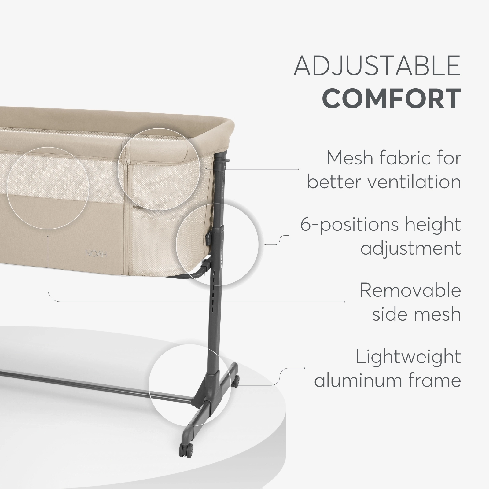 KikkaBoo® Obposteljna posteljica Noah Beige 2025 KikkaBoo