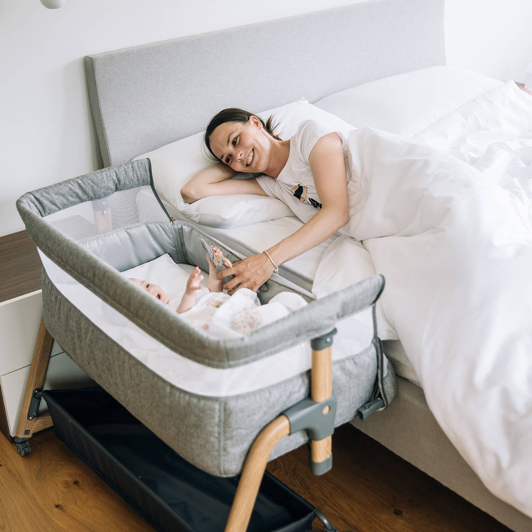 FreeON® Obposteljna posteljica Bliss s predalom grey FreeON