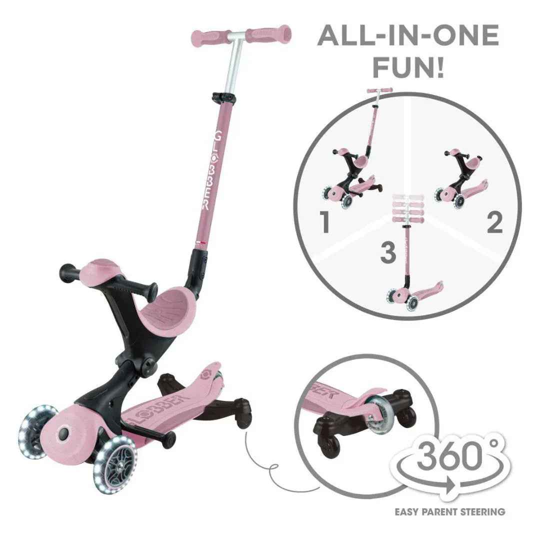 Globber® GO UP deluxe 360° Foldable Scooter with Light-Up Wheels