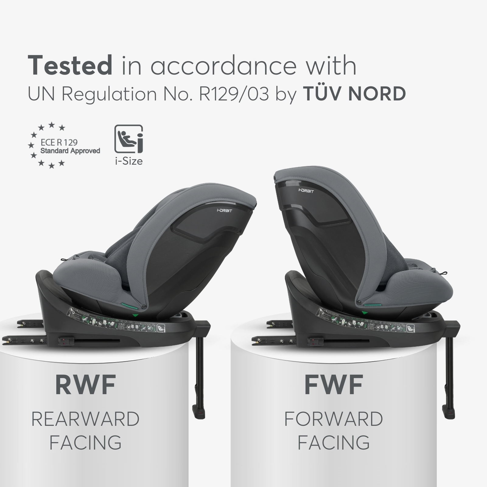 KikkaBoo® Otroški avtosedež 360° i-Orbit i-SIZE (40-150 cm) Black 2025 KikkaBoo