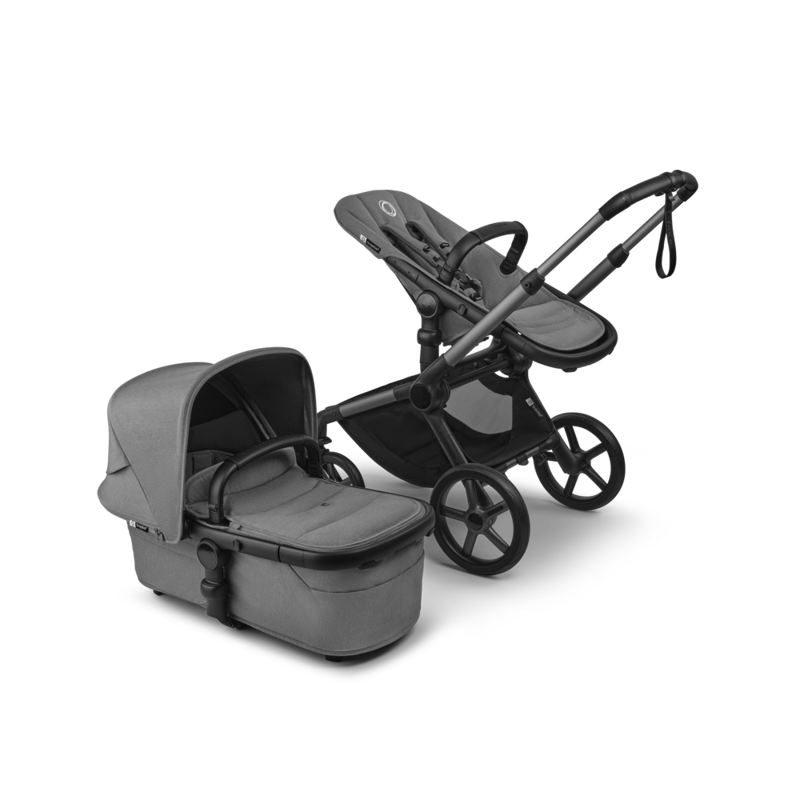 Bugaboo® Otroški voziček 2v1 FOX 5 Renew Complete Black/Moon Grey - Moon Grey Bugaboo