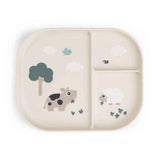 Done by Deer® Foodie compartment plate Tiny Farm Sand