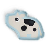 Done by Deer® Piatto in silicone con ventosa Stick&Stay Dotti Blue