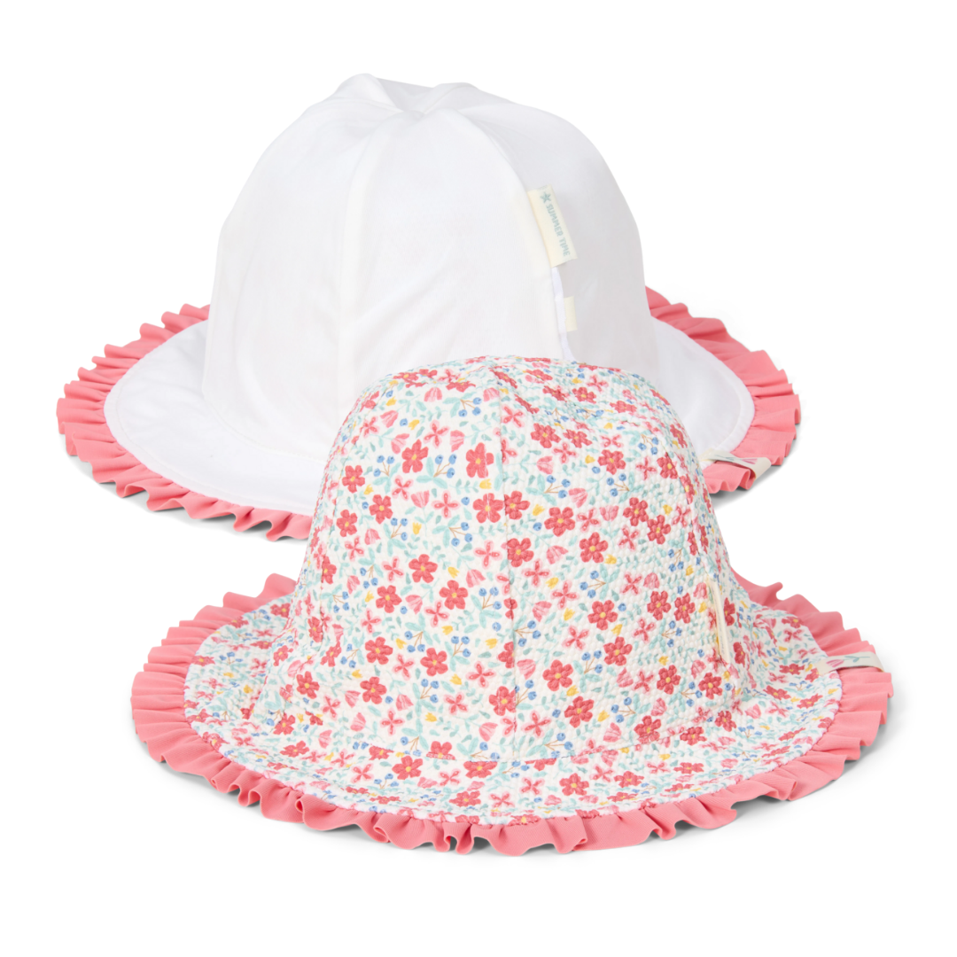 Little Dutch® Obojestranski klobuček Sunny Flowers 0-12 M Little Dutch