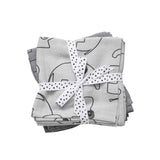 Done by Deer® Set pelena za povijanje Contour Grey 120x120