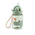 Done by Deer® Sticlă cu pai Playground Green 280 ml