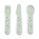 Done by Deer® Set di posate Foodie Happy Dots Green