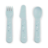 Done by Deer® Set di posate Foodie Happy Dots Blue