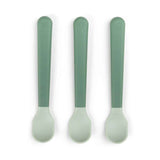 Done by Deer® Foodie Easy-grip Baby Spoon 3-pack Green