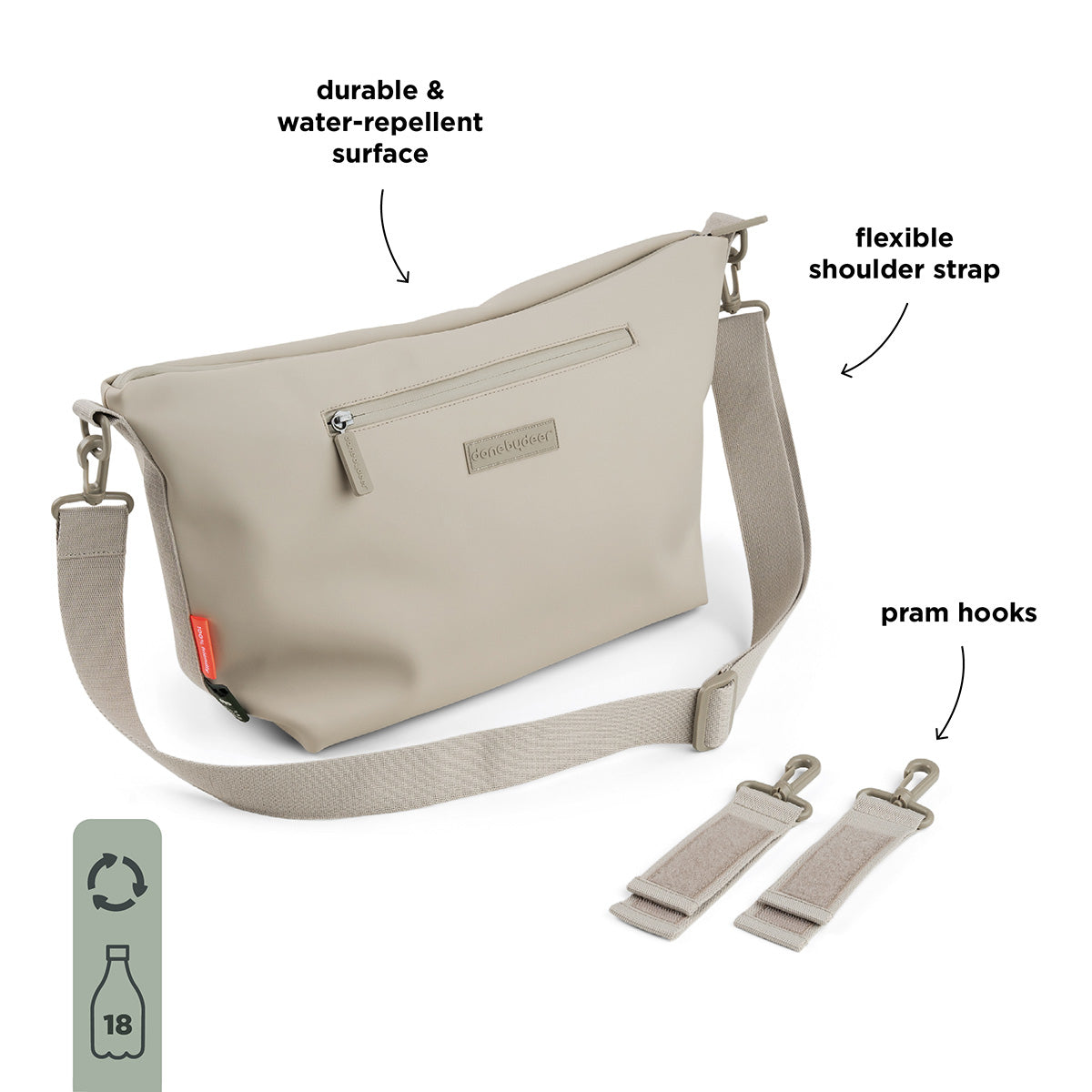 Done by Deer® Organizator / torba za voziček Sand Done by Deer